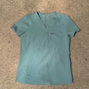 Figs Scrubs Seaglass Top